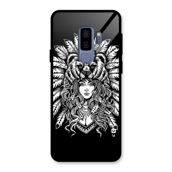 Girl Pattern Art Glass Back Case for Galaxy S9 Plus