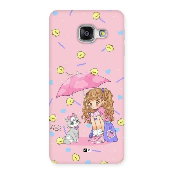 Girl With Cat Back Case for Galaxy A3 (2016)