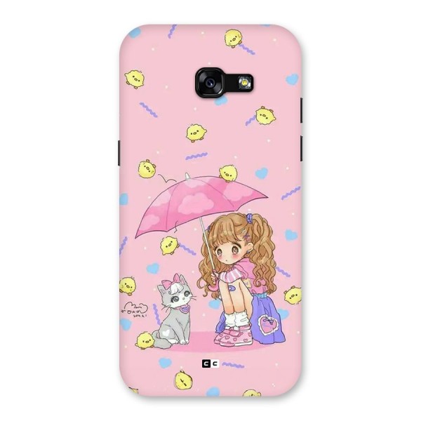 Girl With Cat Back Case for Galaxy A5 2017