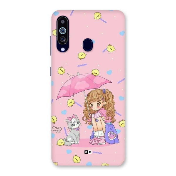 Girl With Cat Back Case for Galaxy A60