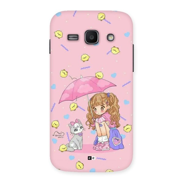 Girl With Cat Back Case for Galaxy Ace3