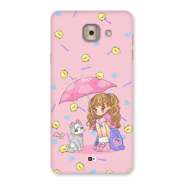 Girl With Cat Back Case for Galaxy J7 Max