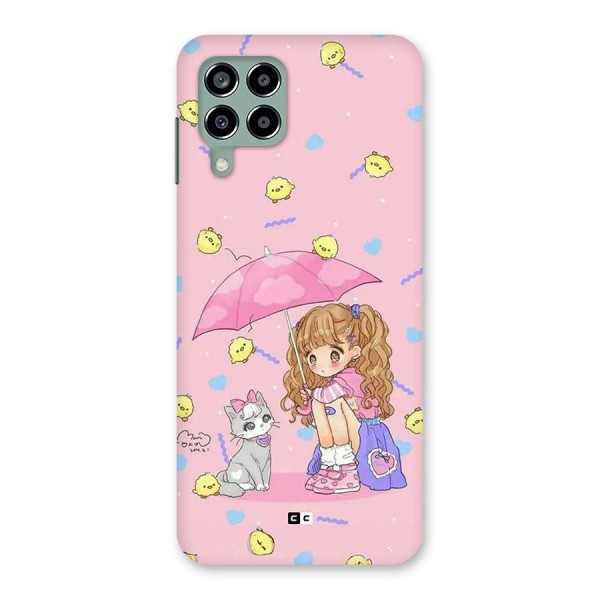 Girl With Cat Back Case for Galaxy M33