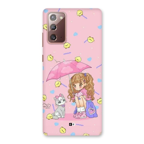 Girl With Cat Back Case for Galaxy Note 20