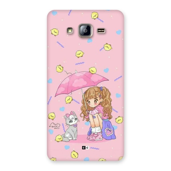 Girl With Cat Back Case for Galaxy On5