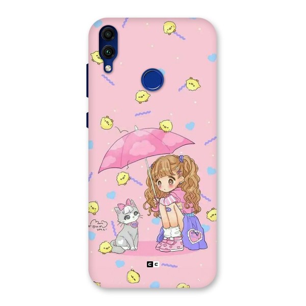 Girl With Cat Back Case for Honor 8C