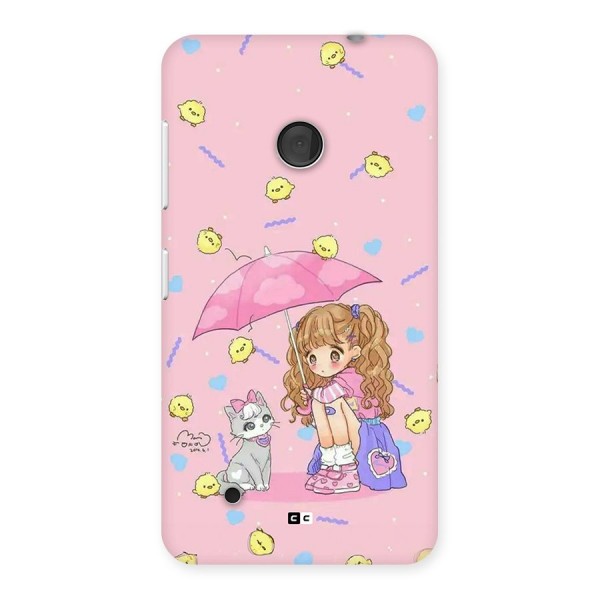 Girl With Cat Back Case for Lumia 530