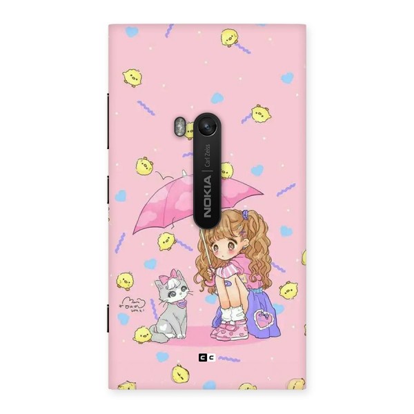 Girl With Cat Back Case for Lumia 920