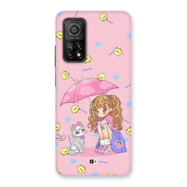 Girl With Cat Back Case for Mi 10T Pro 5G