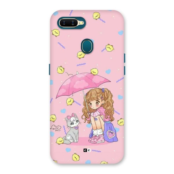 Girl With Cat Back Case for Oppo A11k