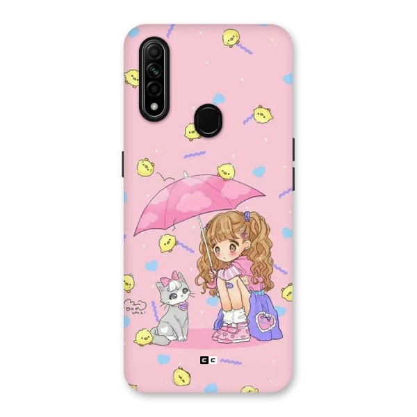 Girl With Cat Back Case for Oppo A31