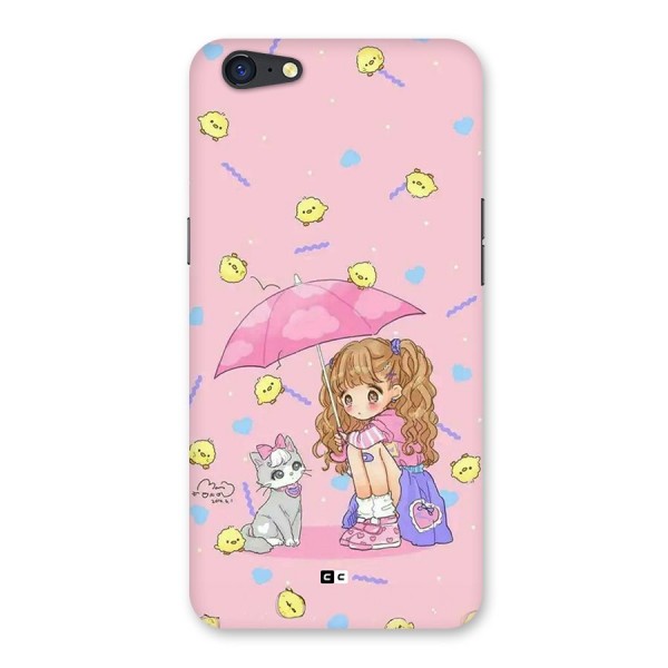 Girl With Cat Back Case for Oppo A71