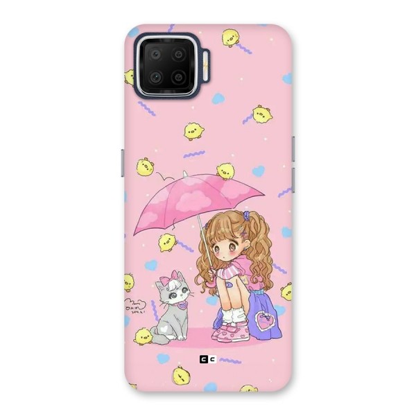 Girl With Cat Back Case for Oppo F17