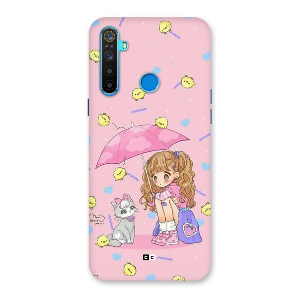 Girl With Cat Back Case for Realme 5s