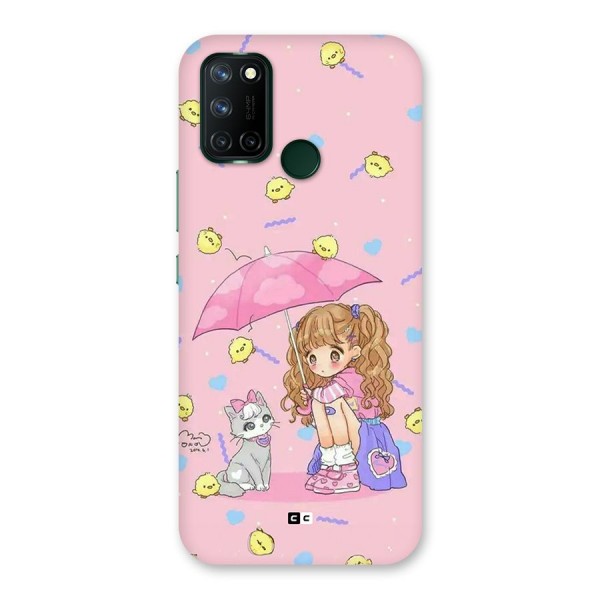 Girl With Cat Back Case for Realme C17