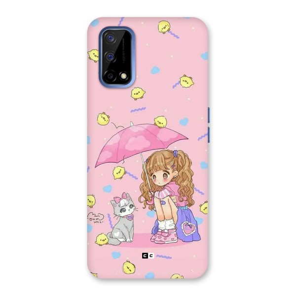 Girl With Cat Back Case for Realme Narzo 30 Pro