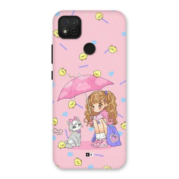 Girl With Cat Back Case for Redmi 9