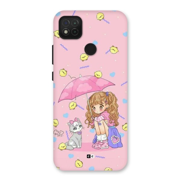 Girl With Cat Back Case for Redmi 9 Activ
