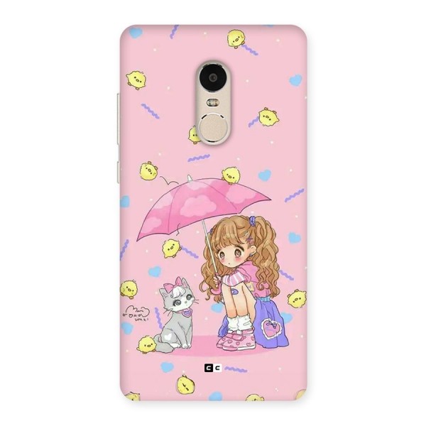 Girl With Cat Back Case for Redmi Note 4