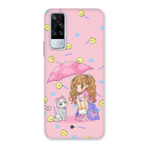 Girl With Cat Back Case for Vivo Y51