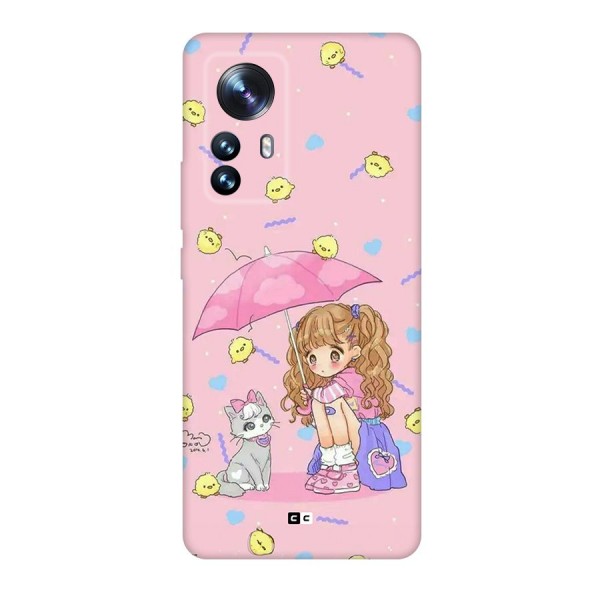 Girl With Cat Back Case for Xiaomi 12 Pro