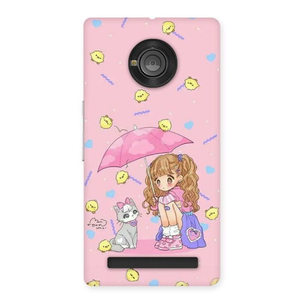 Girl With Cat Back Case for Yuphoria