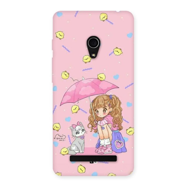 Girl With Cat Back Case for Zenfone 5