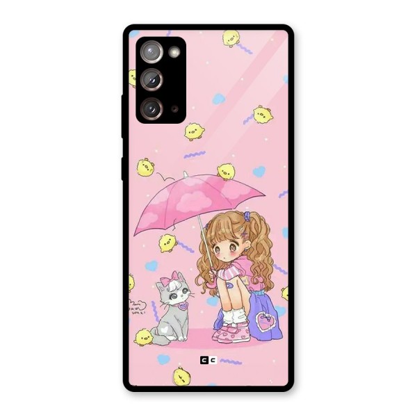 Girl With Cat Glass Back Case for Galaxy Note 20