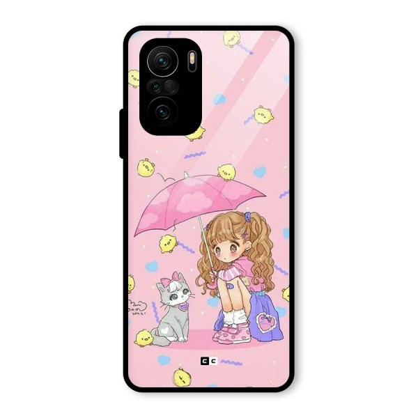 Girl With Cat Glass Back Case for Mi 11x