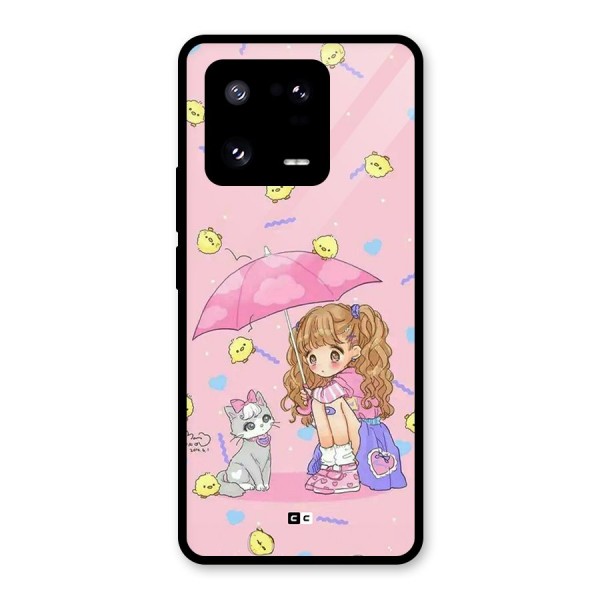 Girl With Cat Glass Back Case for Xiaomi 13 Pro