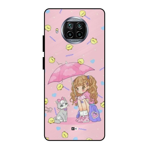 Girl With Cat Metal Back Case for Mi 10i
