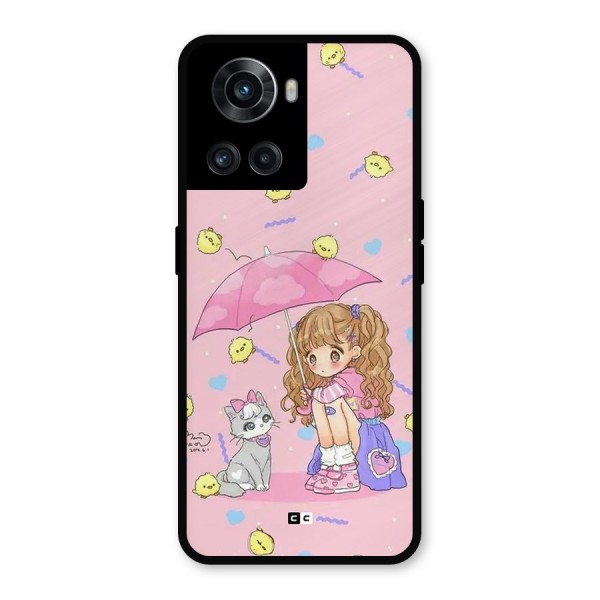 Girl With Cat Metal Back Case for OnePlus 10R