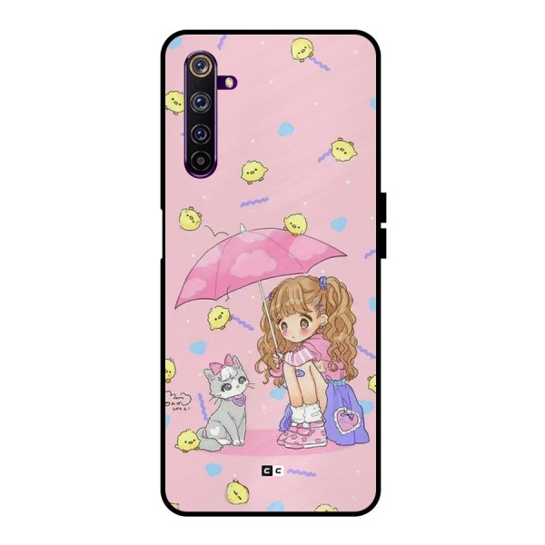 Girl With Cat Metal Back Case for Realme 6 Pro