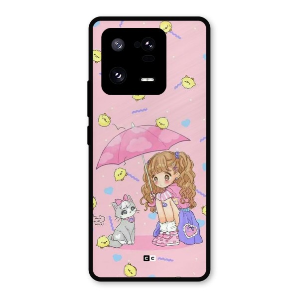 Girl With Cat Metal Back Case for Xiaomi 13 Pro