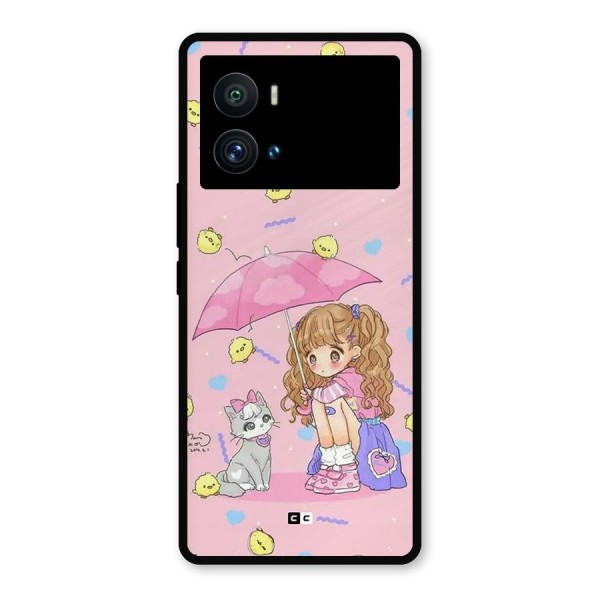 Girl With Cat Metal Back Case for iQOO 9 Pro