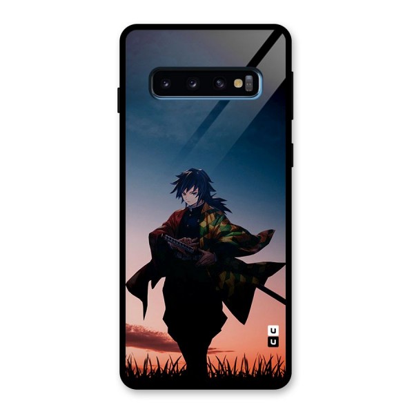 Giyu Tomioka Stance Glass Back Case for Galaxy S10