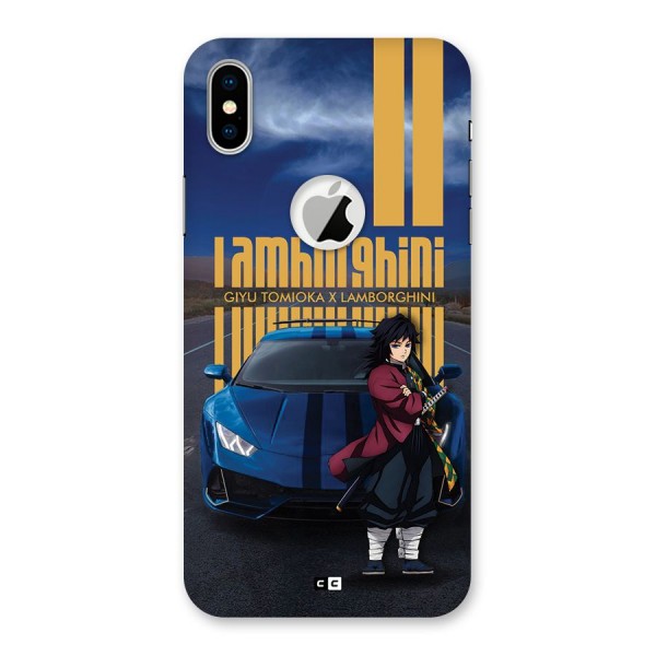 Giyu Tomioka Supercar Back Case for iPhone XS Logo Cut