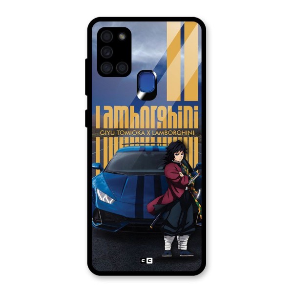 Giyu Tomioka Supercar Glass Back Case for Galaxy A21s