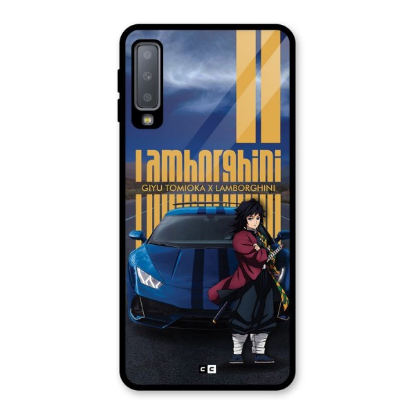 Giyu Tomioka Supercar Glass Back Case for Galaxy A7 (2018)