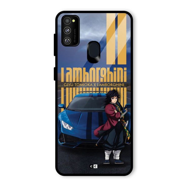 Giyu Tomioka Supercar Glass Back Case for Galaxy M21