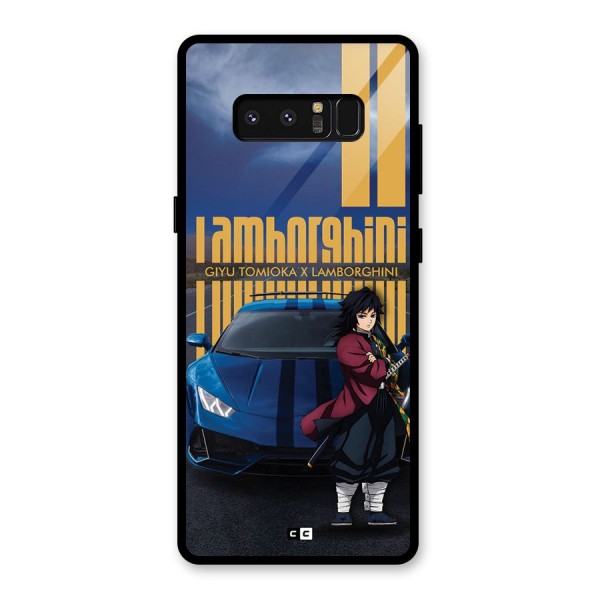 Giyu Tomioka Supercar Glass Back Case for Galaxy Note 8