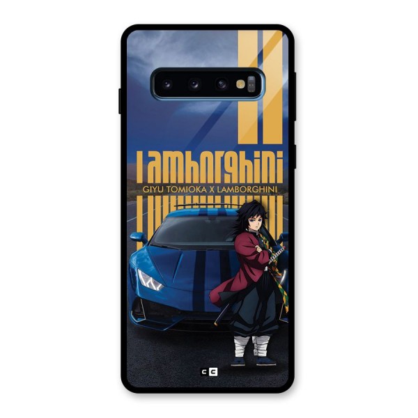 Giyu Tomioka Supercar Glass Back Case for Galaxy S10