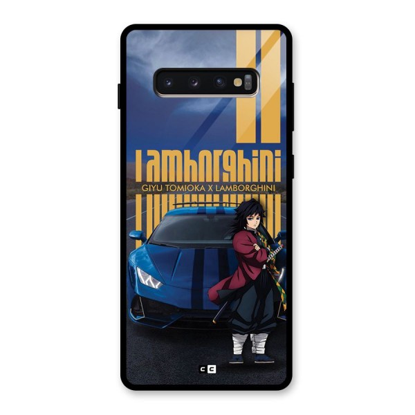 Giyu Tomioka Supercar Glass Back Case for Galaxy S10 Plus