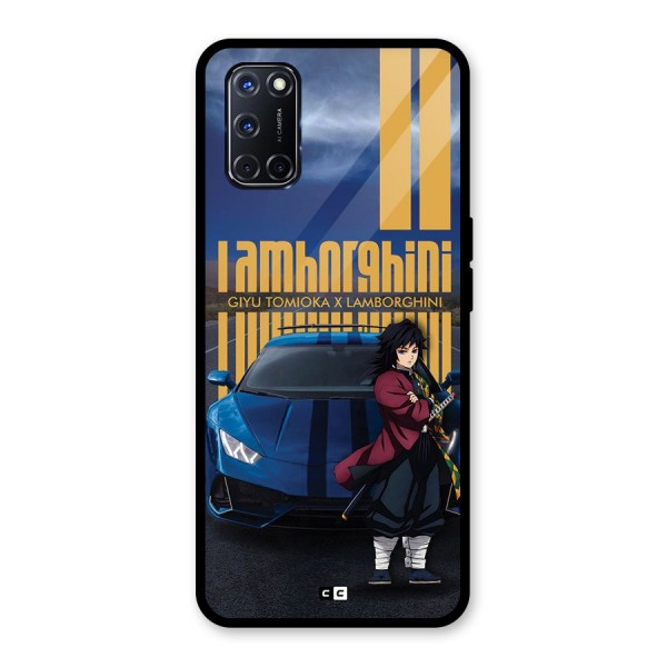 Giyu Tomioka Supercar Glass Back Case for Oppo A52