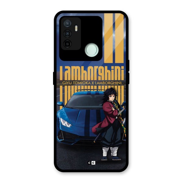 Giyu Tomioka Supercar Glass Back Case for Oppo A53