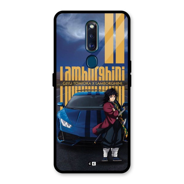 Giyu Tomioka Supercar Glass Back Case for Oppo F11 Pro