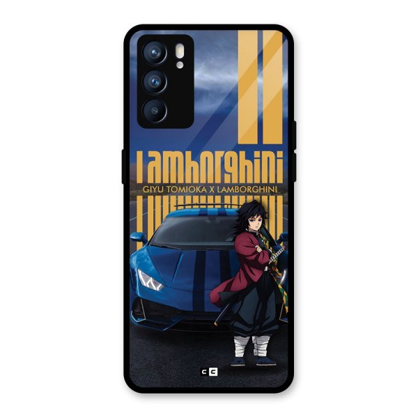 Giyu Tomioka Supercar Glass Back Case for Oppo Reno6 5G