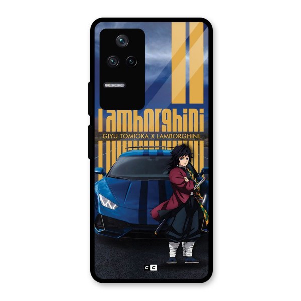 Giyu Tomioka Supercar Glass Back Case for Poco F4 5G