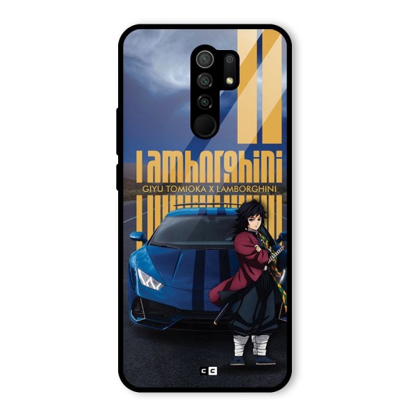 Giyu Tomioka Supercar Glass Back Case for Redmi 9 Prime