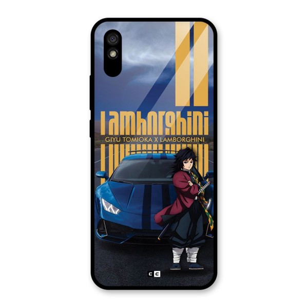 Giyu Tomioka Supercar Glass Back Case for Redmi 9i